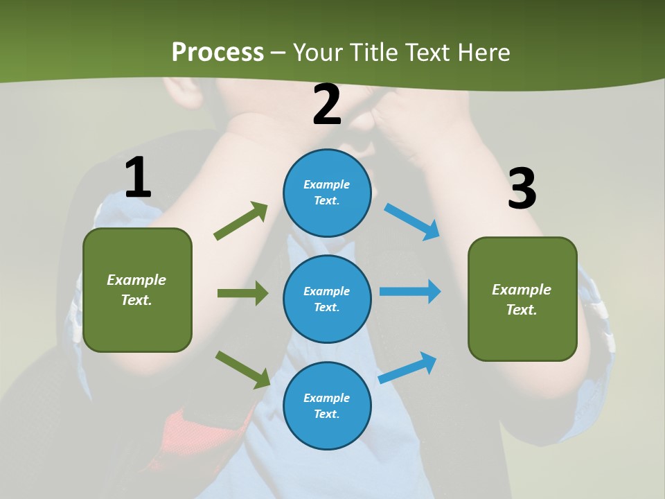 Palm Cute Backpack PowerPoint Template