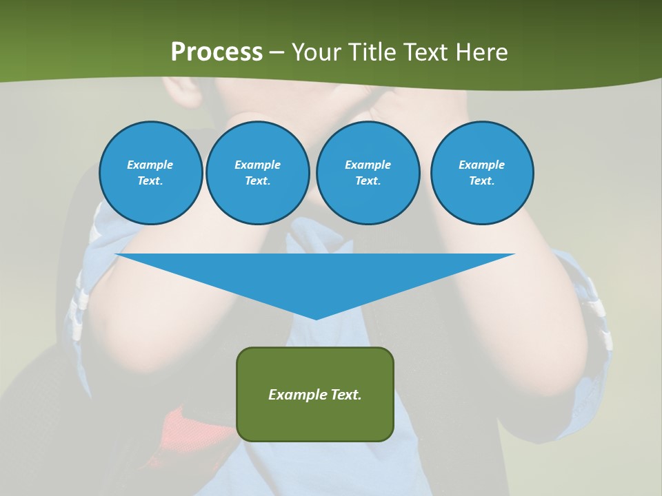 Palm Cute Backpack PowerPoint Template