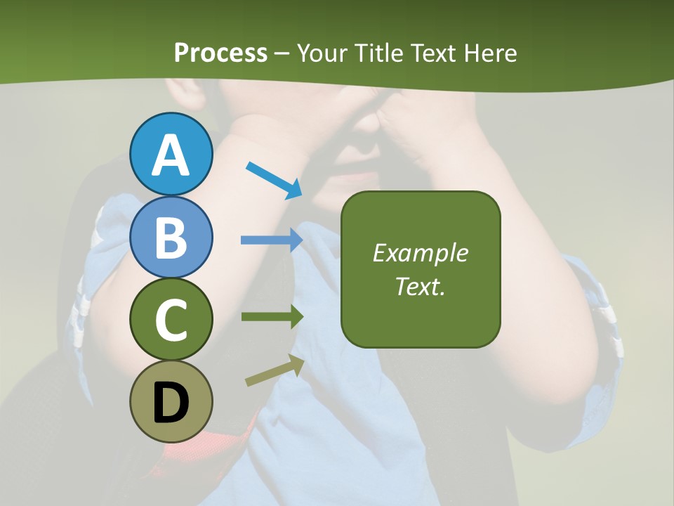 Palm Cute Backpack PowerPoint Template