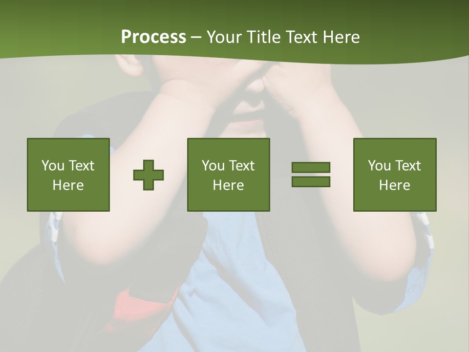 Palm Cute Backpack PowerPoint Template