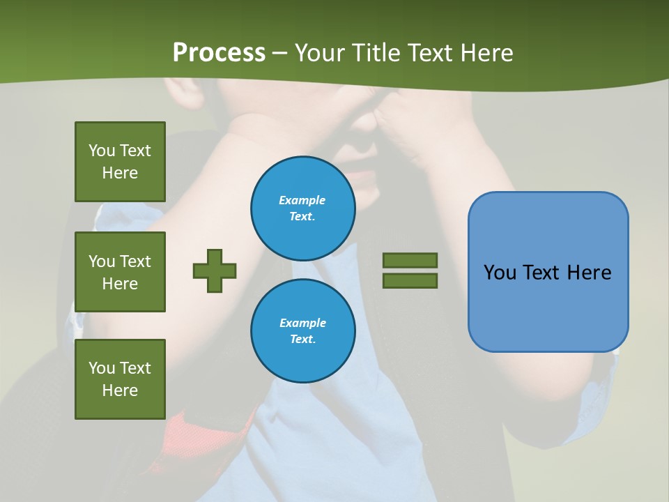 Palm Cute Backpack PowerPoint Template