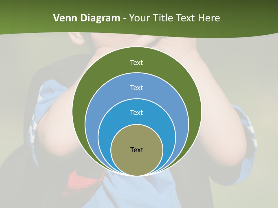 Palm Cute Backpack PowerPoint Template