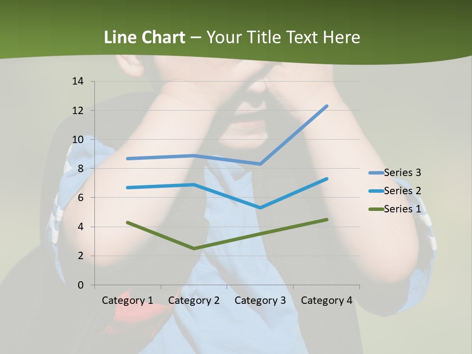 Palm Cute Backpack PowerPoint Template