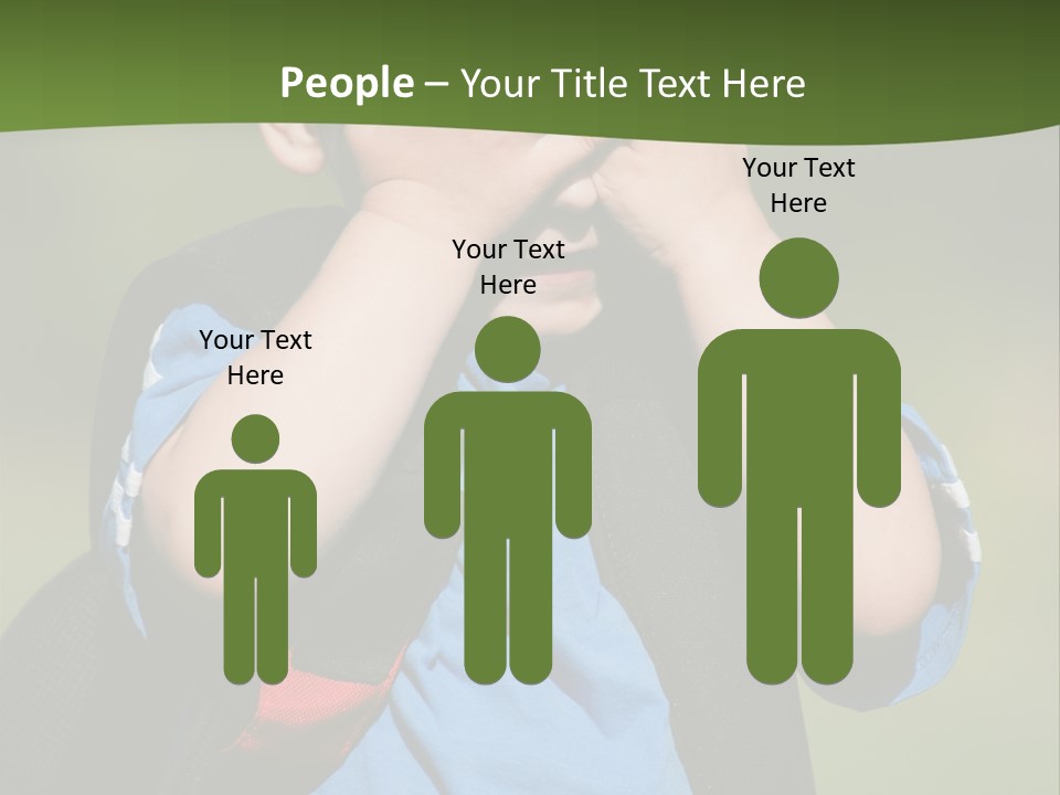 Palm Cute Backpack PowerPoint Template