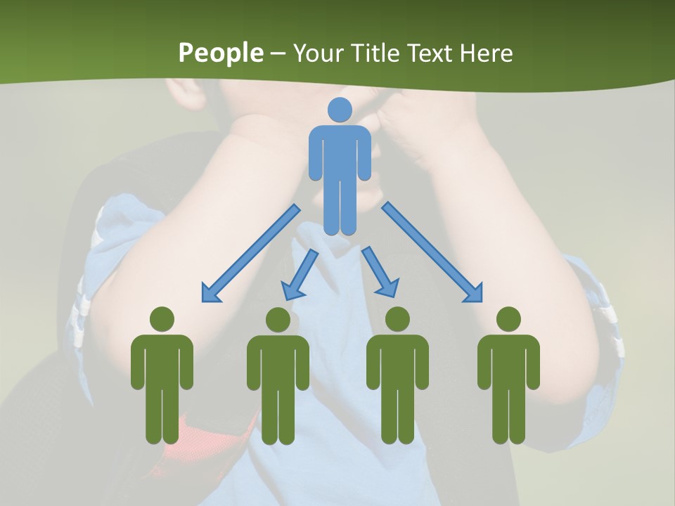 Palm Cute Backpack PowerPoint Template