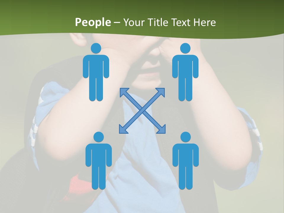 Palm Cute Backpack PowerPoint Template