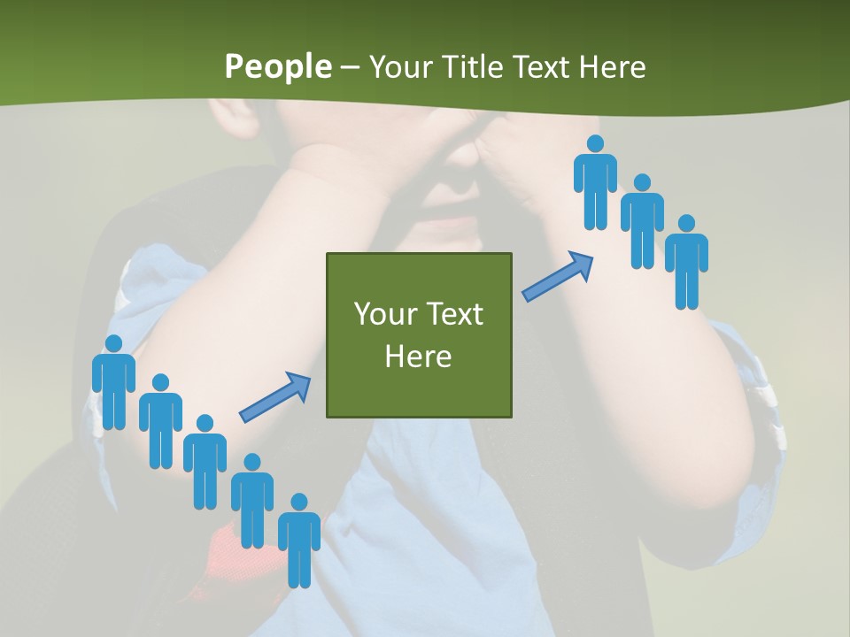 Palm Cute Backpack PowerPoint Template