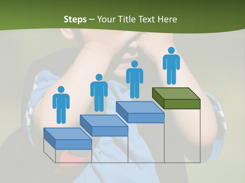 Palm Cute Backpack PowerPoint Template