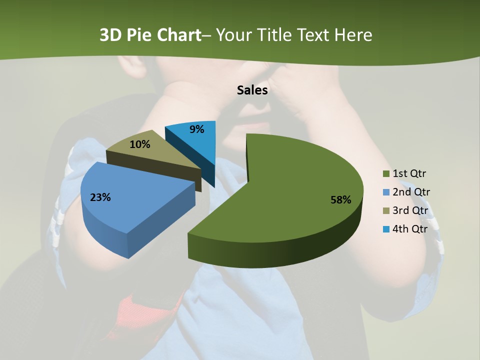 Palm Cute Backpack PowerPoint Template