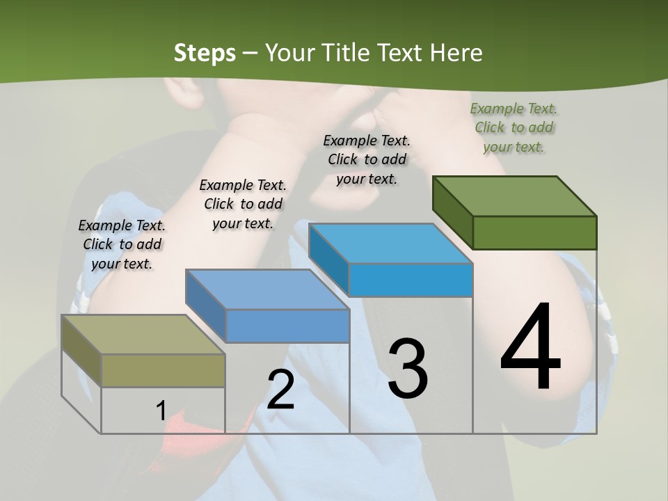 Palm Cute Backpack PowerPoint Template