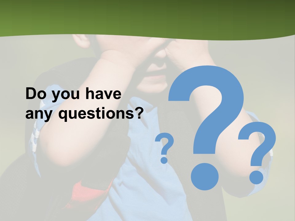 Palm Cute Backpack PowerPoint Template