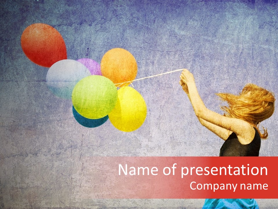 Smiling Wind Play PowerPoint Template