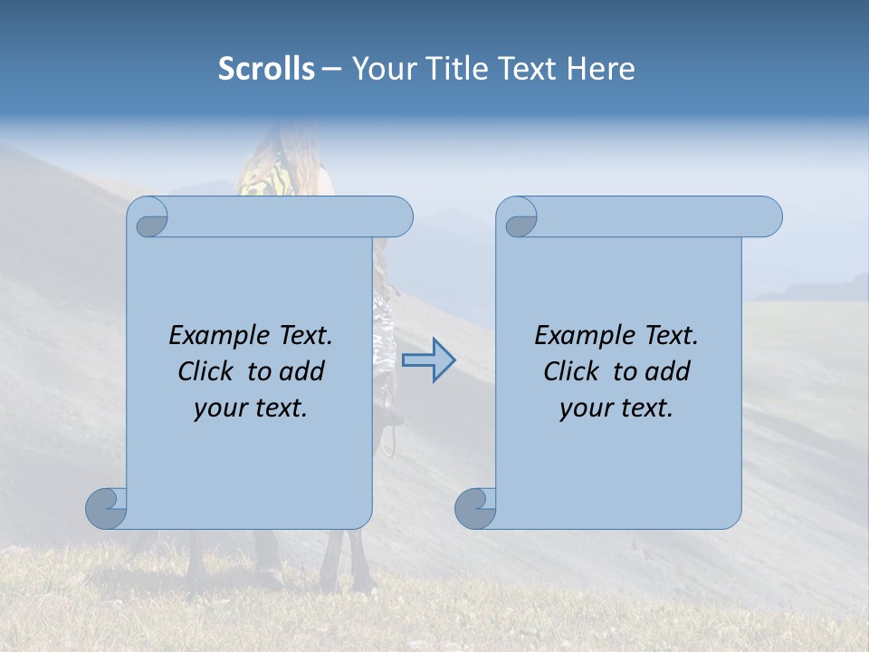 Russia Girl Wild PowerPoint Template