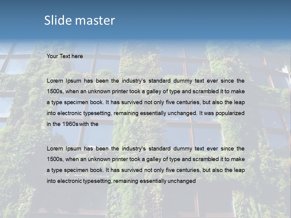 A Building Covered In Lots Of Green Plants PowerPoint Template