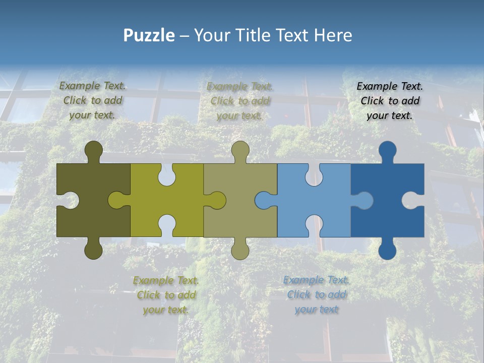 A Building Covered In Lots Of Green Plants PowerPoint Template