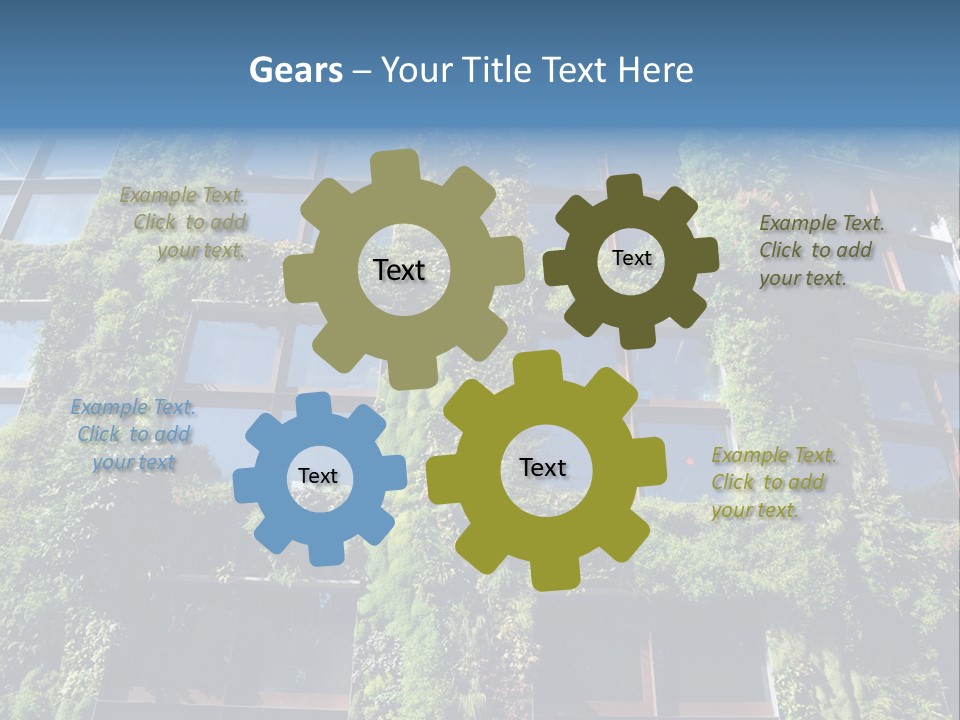 A Building Covered In Lots Of Green Plants PowerPoint Template