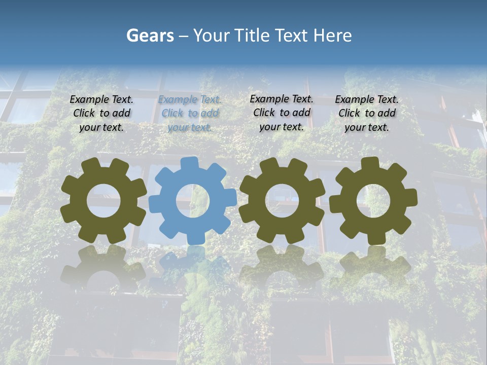 A Building Covered In Lots Of Green Plants PowerPoint Template