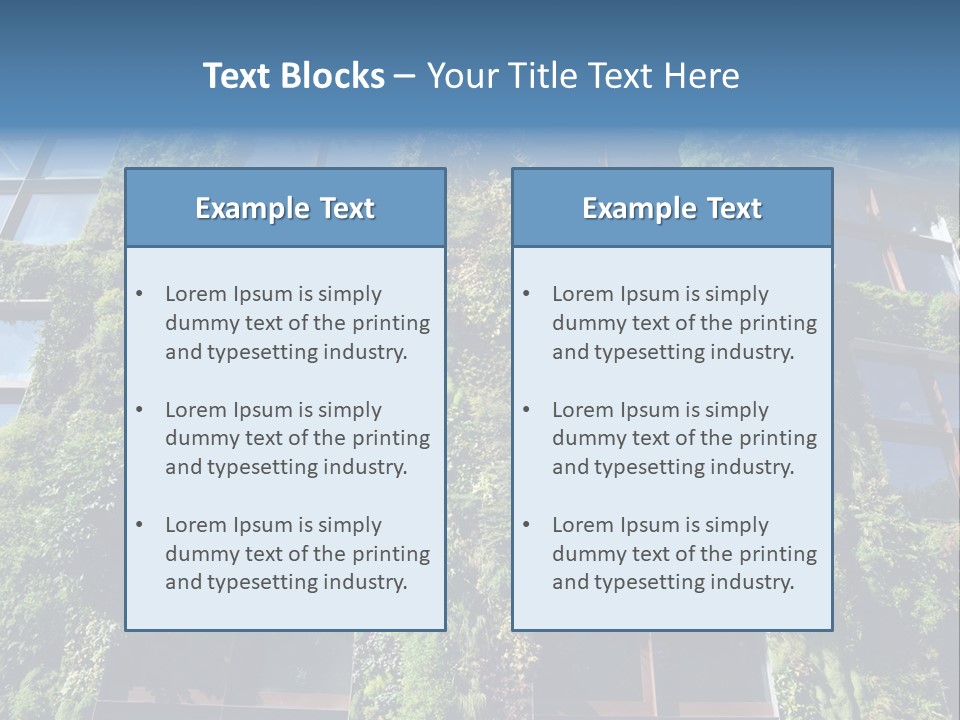 A Building Covered In Lots Of Green Plants PowerPoint Template