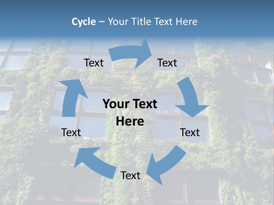 A Building Covered In Lots Of Green Plants PowerPoint Template