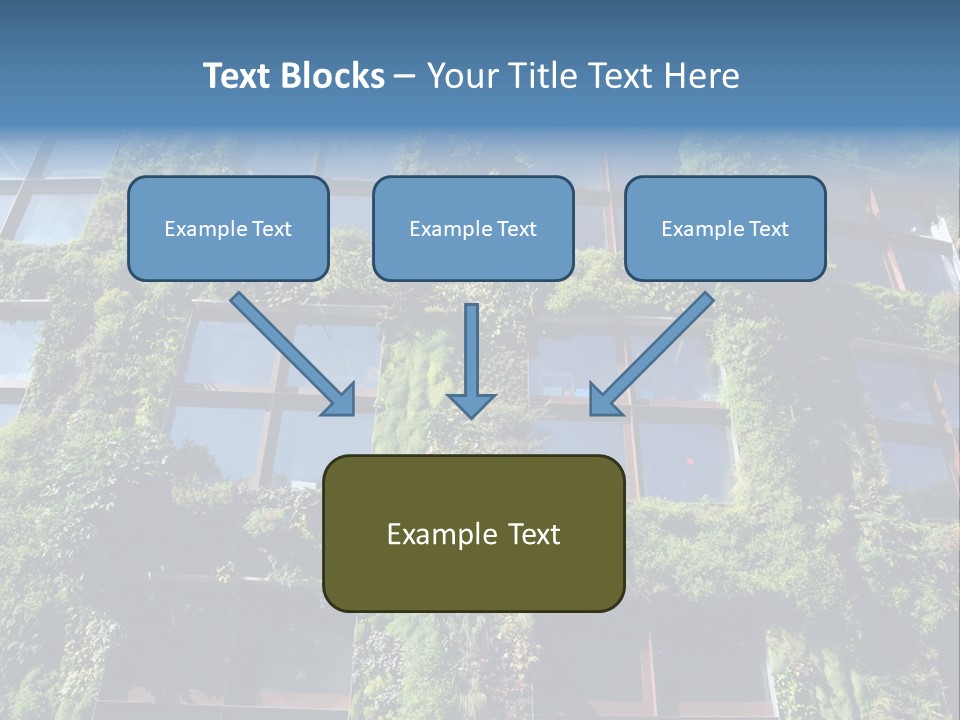 A Building Covered In Lots Of Green Plants PowerPoint Template