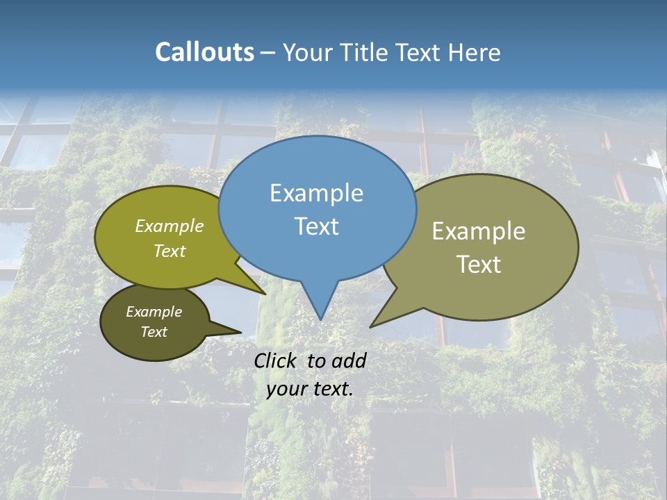 A Building Covered In Lots Of Green Plants PowerPoint Template