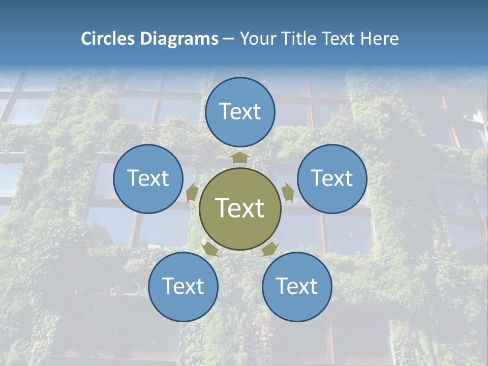 A Building Covered In Lots Of Green Plants PowerPoint Template