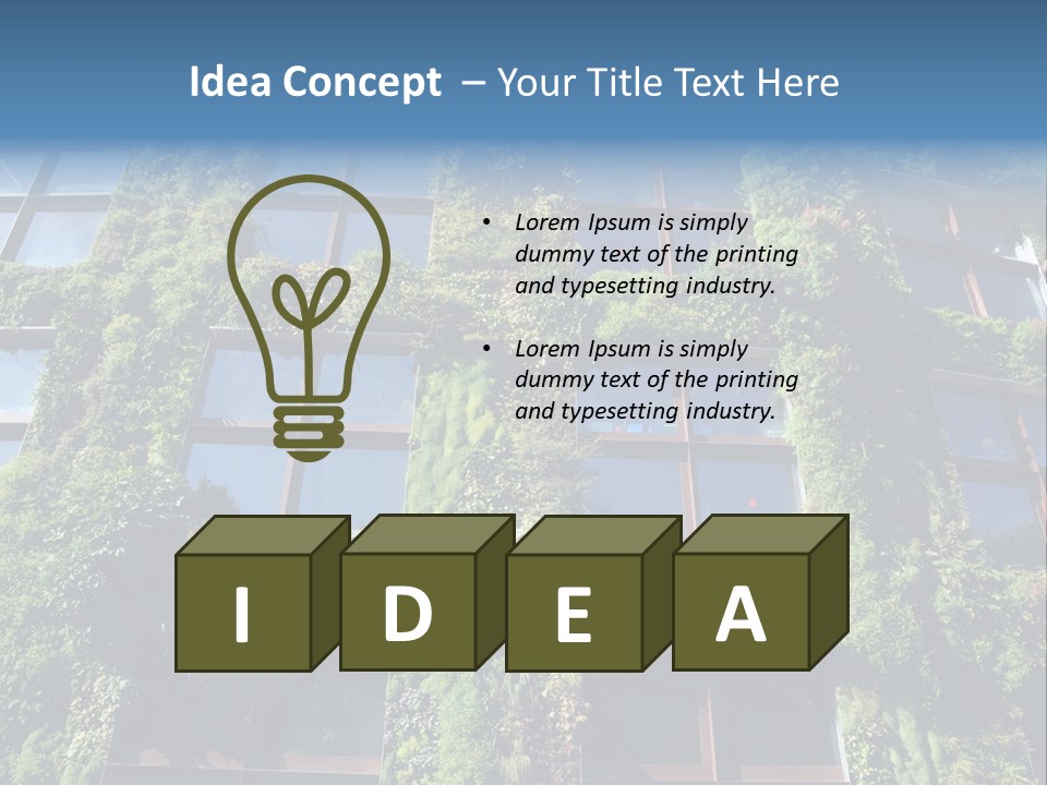 A Building Covered In Lots Of Green Plants PowerPoint Template