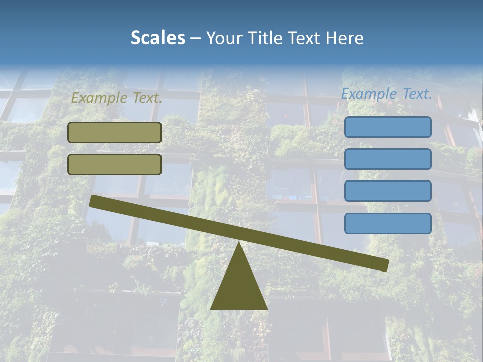 A Building Covered In Lots Of Green Plants PowerPoint Template
