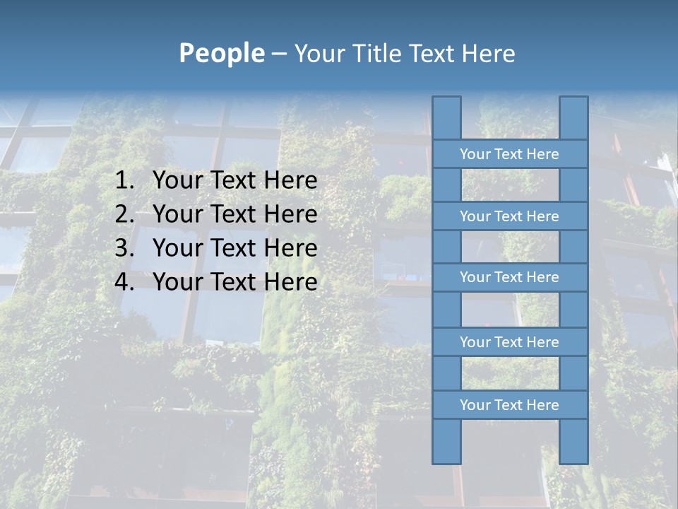 A Building Covered In Lots Of Green Plants PowerPoint Template