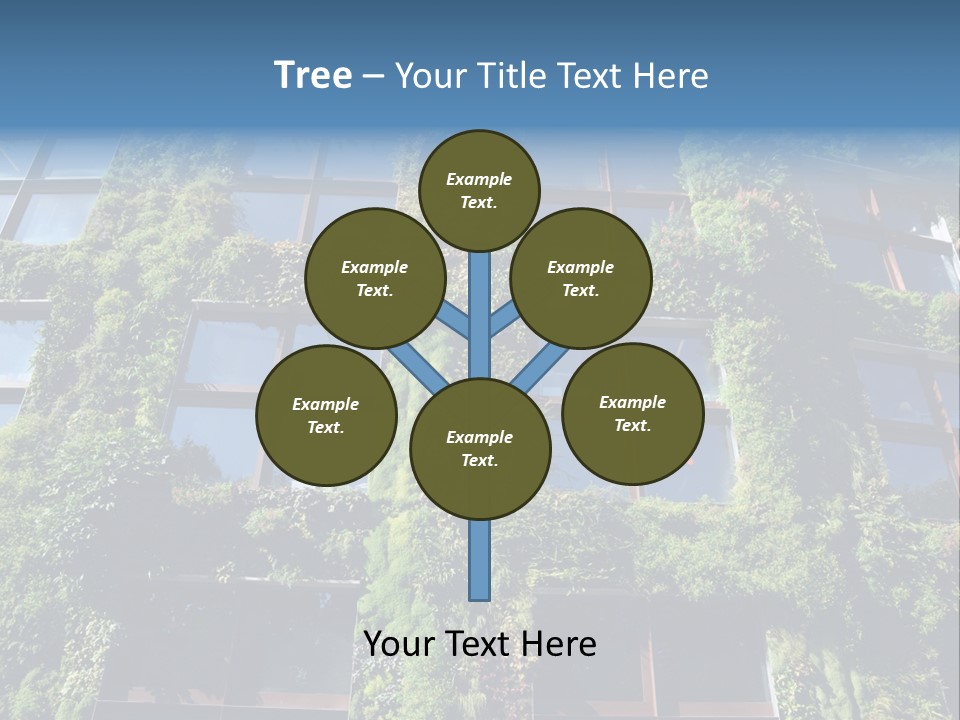 A Building Covered In Lots Of Green Plants PowerPoint Template