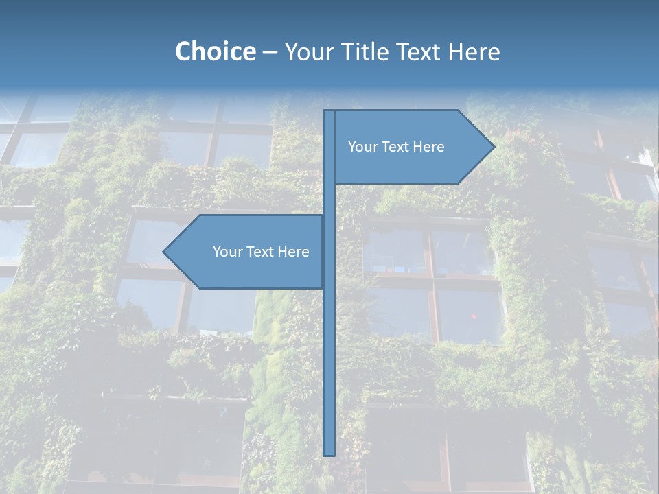 A Building Covered In Lots Of Green Plants PowerPoint Template