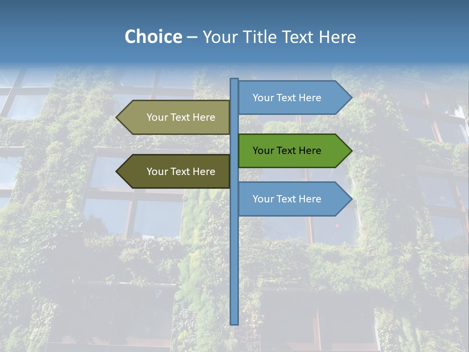 A Building Covered In Lots Of Green Plants PowerPoint Template