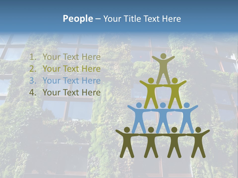 A Building Covered In Lots Of Green Plants PowerPoint Template