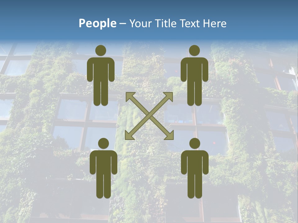 A Building Covered In Lots Of Green Plants PowerPoint Template