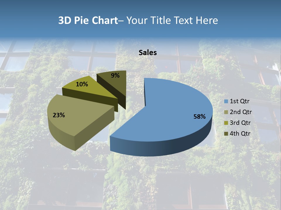 A Building Covered In Lots Of Green Plants PowerPoint Template