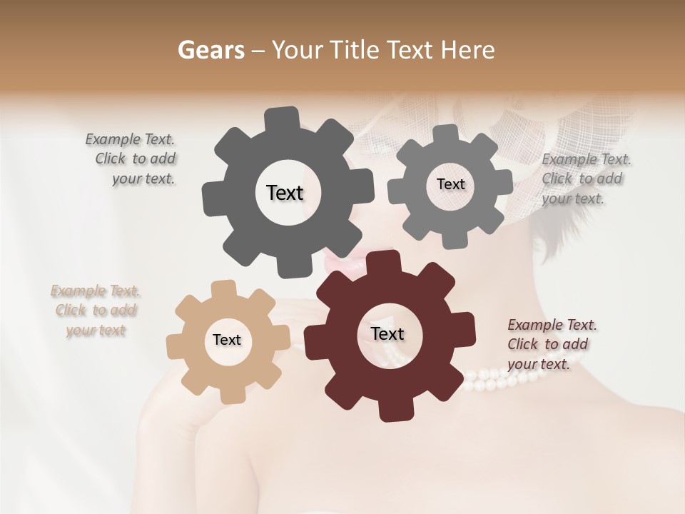 Lady Sensuality Happy PowerPoint Template