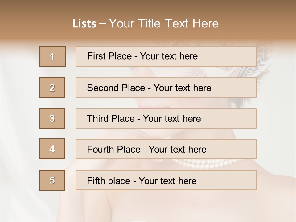Lady Sensuality Happy PowerPoint Template