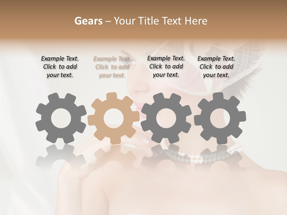 Lady Sensuality Happy PowerPoint Template