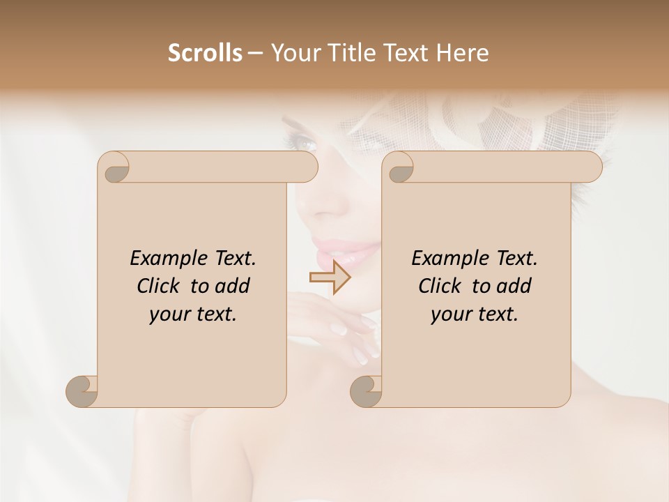 Lady Sensuality Happy PowerPoint Template