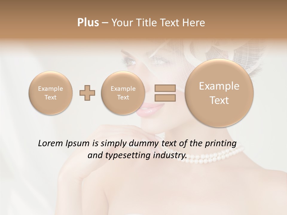Lady Sensuality Happy PowerPoint Template