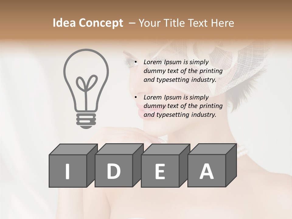 Lady Sensuality Happy PowerPoint Template