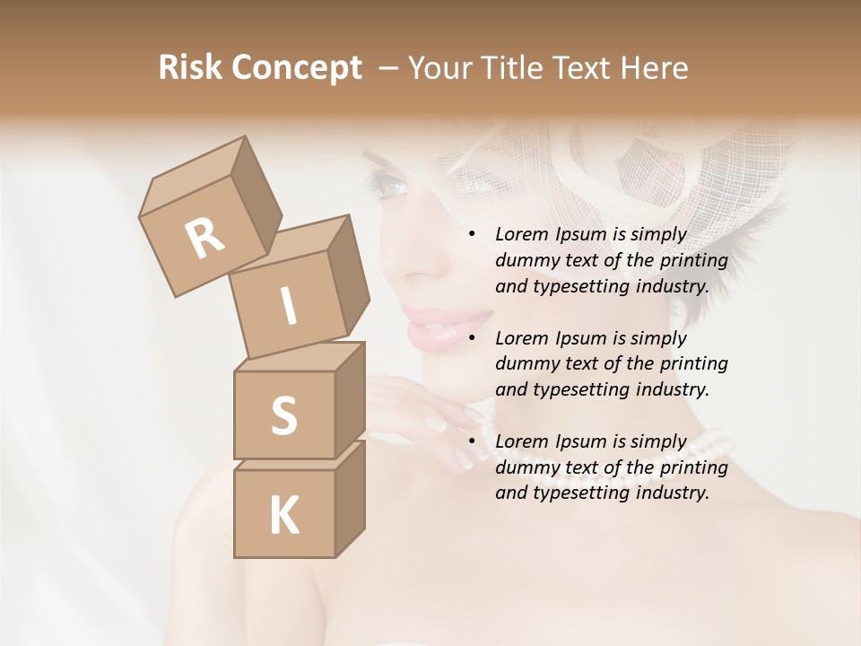 Lady Sensuality Happy PowerPoint Template