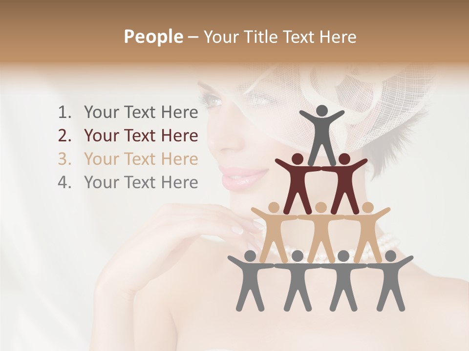 Lady Sensuality Happy PowerPoint Template