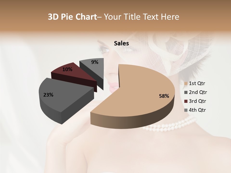 Lady Sensuality Happy PowerPoint Template