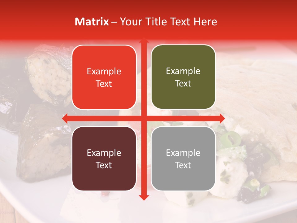 A White Plate Topped With A Burrito Covered In Cheese And Vegetables PowerPoint Template