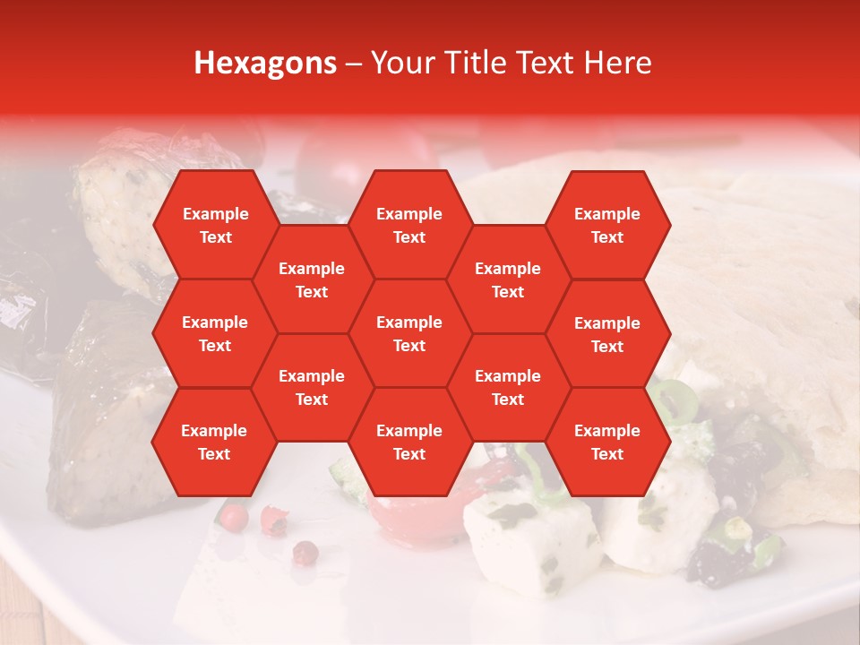 A White Plate Topped With A Burrito Covered In Cheese And Vegetables PowerPoint Template