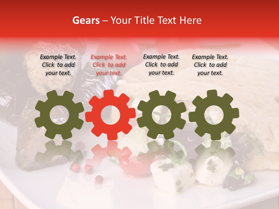 A White Plate Topped With A Burrito Covered In Cheese And Vegetables PowerPoint Template