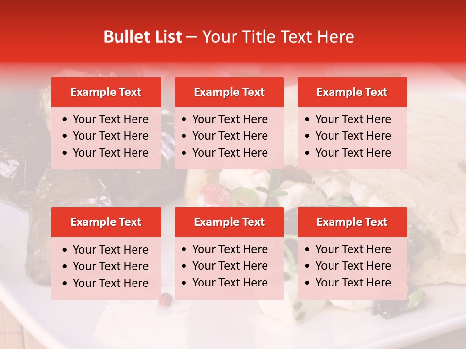 A White Plate Topped With A Burrito Covered In Cheese And Vegetables PowerPoint Template