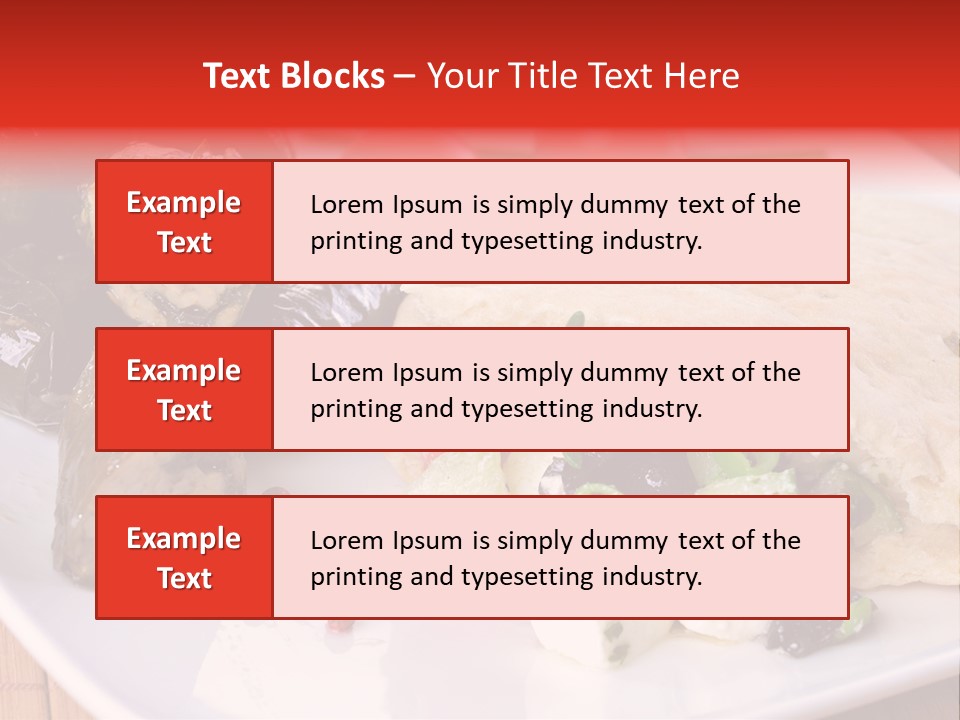 A White Plate Topped With A Burrito Covered In Cheese And Vegetables PowerPoint Template