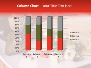 A White Plate Topped With A Burrito Covered In Cheese And Vegetables PowerPoint Template